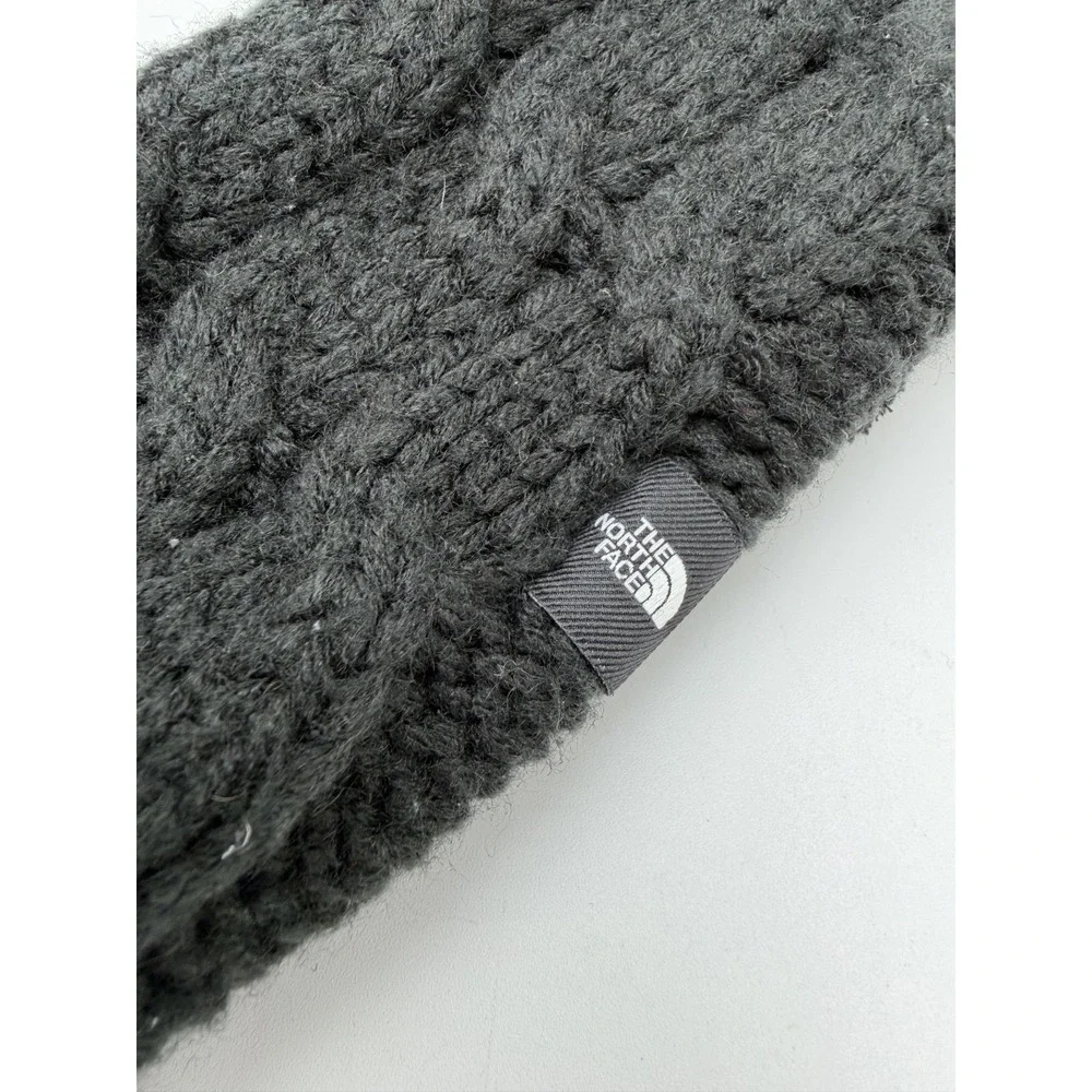 The North Face Headband Women's Black Winter Cable Knit Faux Fur‎ Lined Earband